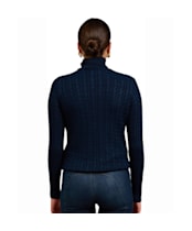 Women's Holland Cooper Seattle Roll Neck Cable Knit - Ink Navy