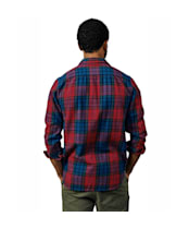 Men's Aubin Crowle Flannel Shirt - Dark Claret Check