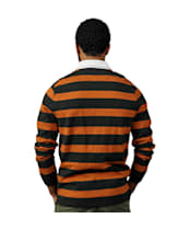 Men's Aubin Irnham Stripe Rugby Shirt - Charcoal Stripe