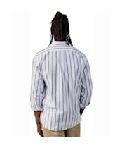 Men's Aubin Walesby Lightweight Relaxed Oxford Shirt - Oxblood Shadow Stripe