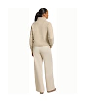 Women's Holland Cooper Sporting Goods Zip Henley - Oatmeal Marl