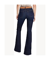 Women's Holland Cooper High Rise Flared Jeans - Deep Indigo