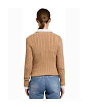 Women's Holland Cooper Seattle V Neck Knit - Dark Camel