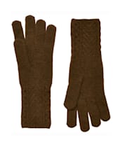Women's Joules Cable Knit Gloves - Khaki Green