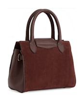 Fairfax & Favor The Mini Windsor Suede Handbag - Port