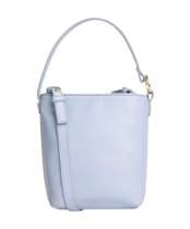 Women's Barbour Cedar Mini Leather Bucket Bag - Zen Blue