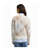 Women's Barbour Sara Knitted Jumper - Oat Zen Blue MU