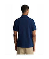Men's Barbour Tartan Pique Polo Shirt - Estate Blue