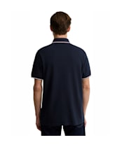 Men's Barbour International Evan Tipped Polo Shirt - Navy Red Mahoga