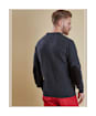 Men's Barbour Patch Crew Neck Lambswool Sweater - Charcoal