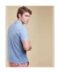 Men's Barbour Tartan Pique Polo Shirt - New Sky Marl