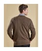 Men's Barbour Essential Lambswool Crew Neck Sweater - Leather