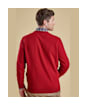 Men's Barbour Essential Lambswool Crew Neck Sweater - Rich Red