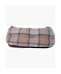 Barbour 24” Luxury Dog Bed - Taupe / Pink Tartan