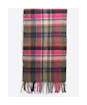 Women's Barbour Vintage Winter Plaid Scarf - Pink Dahlia