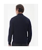 Men's Barbour Essential Box Quilt Zip Through Sweater - Navy