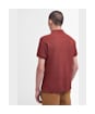 Men's Barbour Tartan Pique Polo Shirt - Brick / Croft