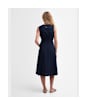 Women's Barbour Rutherglen Button Through Cotton Linen Blend Midi Dress - Navy