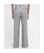 Women's Barbour Annalise Lyocell Linen Blend Trousers - Navy Stripe