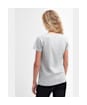 Women's Barbour Merseyside Short Sleeve, Slim Fit, Cotton Blend T-Shirt - Light Grey Marl