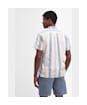 Men's Barbour Portwell Short Sleeve Summer Fit Linen Blend Shirt - Olive