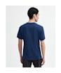Men's Barbour International Level Crew Neck Cotton T-Shirt - Washed Cobalt
