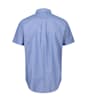 Men's Gant Regular Short Sleeve Cotton Linen Shirt - Rich Blue