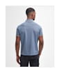 Men's Barbour International Rider Tipped Polo - Dusty Blue