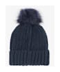 Women's Barbour Saltburn Bobble Hat - Navy