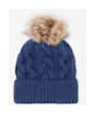 Women's Barbour Penshaw Cable Beanie - Navy