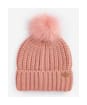 Women's Barbour Saltburn Scarf and Beanie Set - Pink Rust