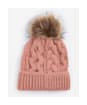 Women's Barbour Penshaw Cable Beanie - Pink Rust