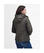 Women's Barbour Millfire Quilted Jacket - Olive / Classic Tartan