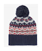 Men’s Barbour Case Fair Isle Beanie - Blue Granite