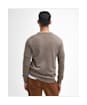 Men's Barbour Essential Lambswool V Neck Sweater - Dark Stone