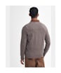 Men's Barbour Essential Lambswool Crew Neck Sweater - Dark Stone