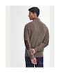 Men's Barbour Patch Half Button Lambswool Sweater - Dark Stone