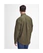 Men's Barbour Sporting Tattersall Shirt - Long Sleeve - Mid Olive