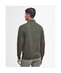 Men's Barbour Patch Zip Through Sweater - Seaweed