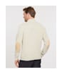 Men's Barbour Patch Half Button Lambswool Sweater - Pearl