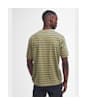 Men's Barbour International Bernie Stripe Cotton T-Shirt - Bleached Olive