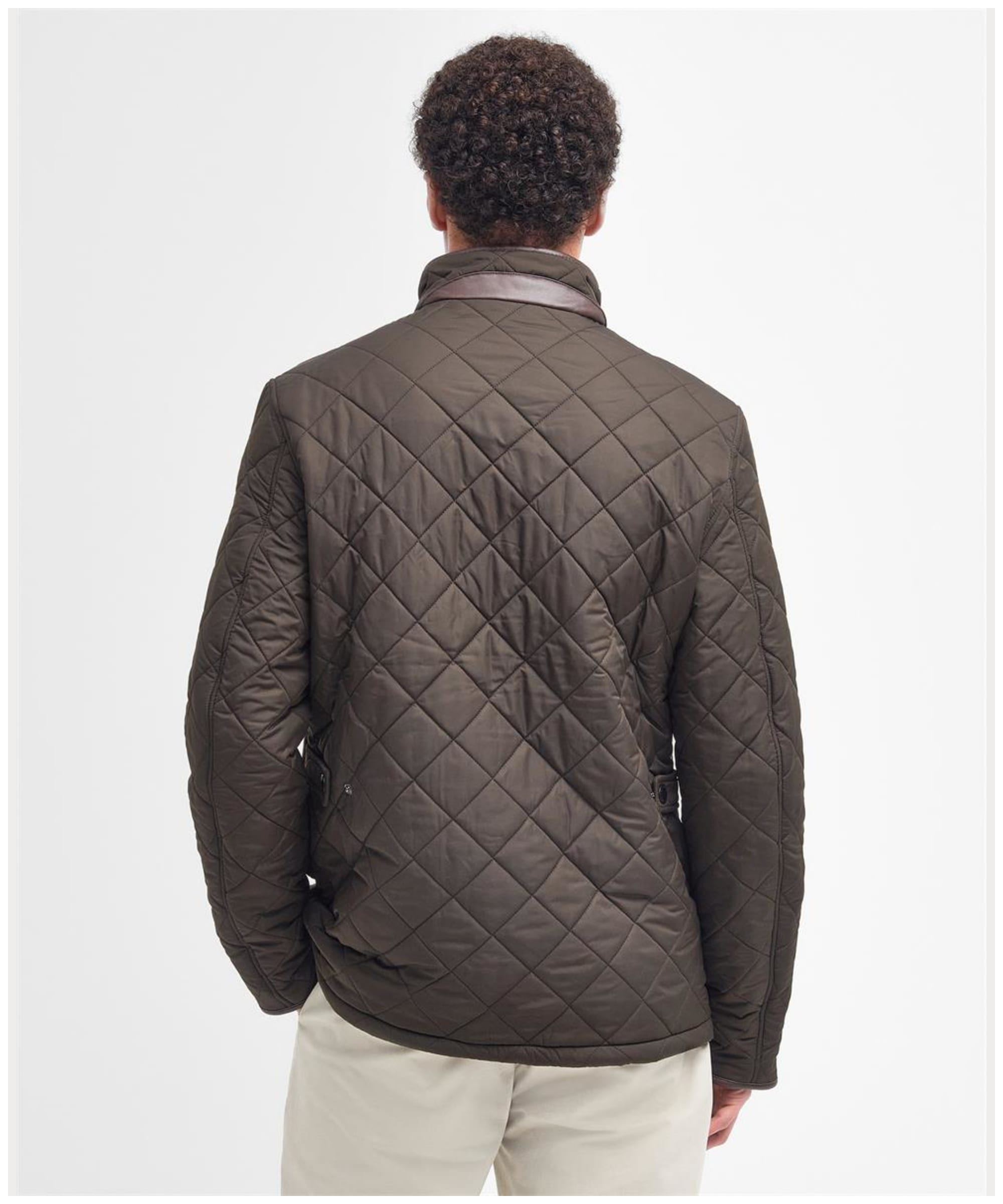 2000s~ Barbour Powell 3 Warrant Quilted Jacket, Men's Size L polyester navy blue type Vintage Second Hand main image 0