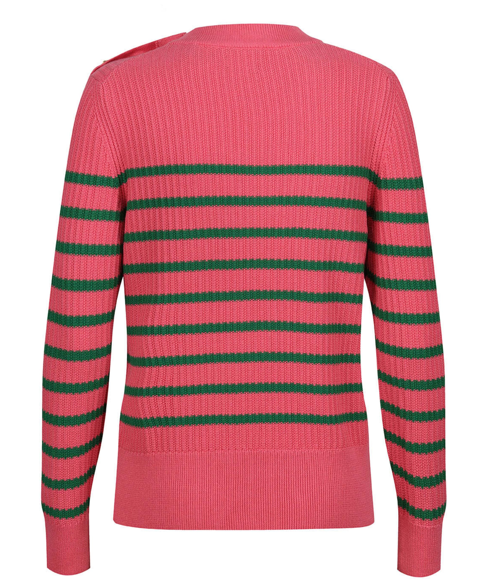 Rose Rapture Women’s GANT Stripe Rib Pique Crew Neck