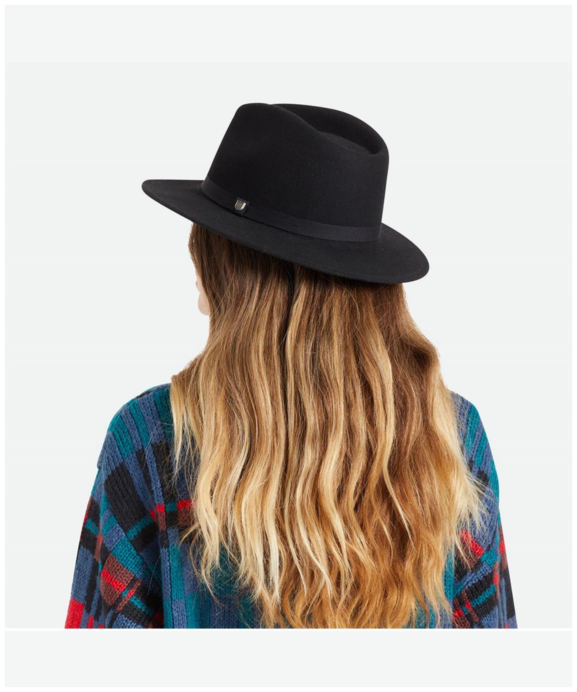 Brixton Messer Packable Black Fedora Brixton Messer Fedora In Black Black REVOLVE