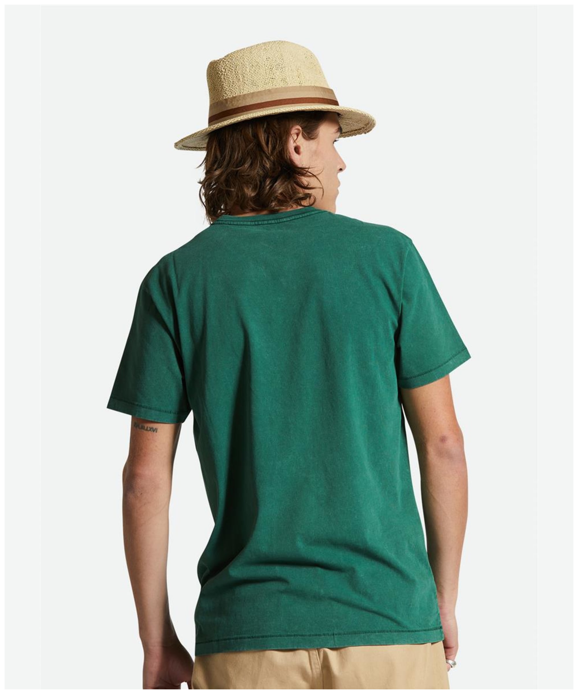 Brixton rival t-shirt in black grey mens short sleeve cotton