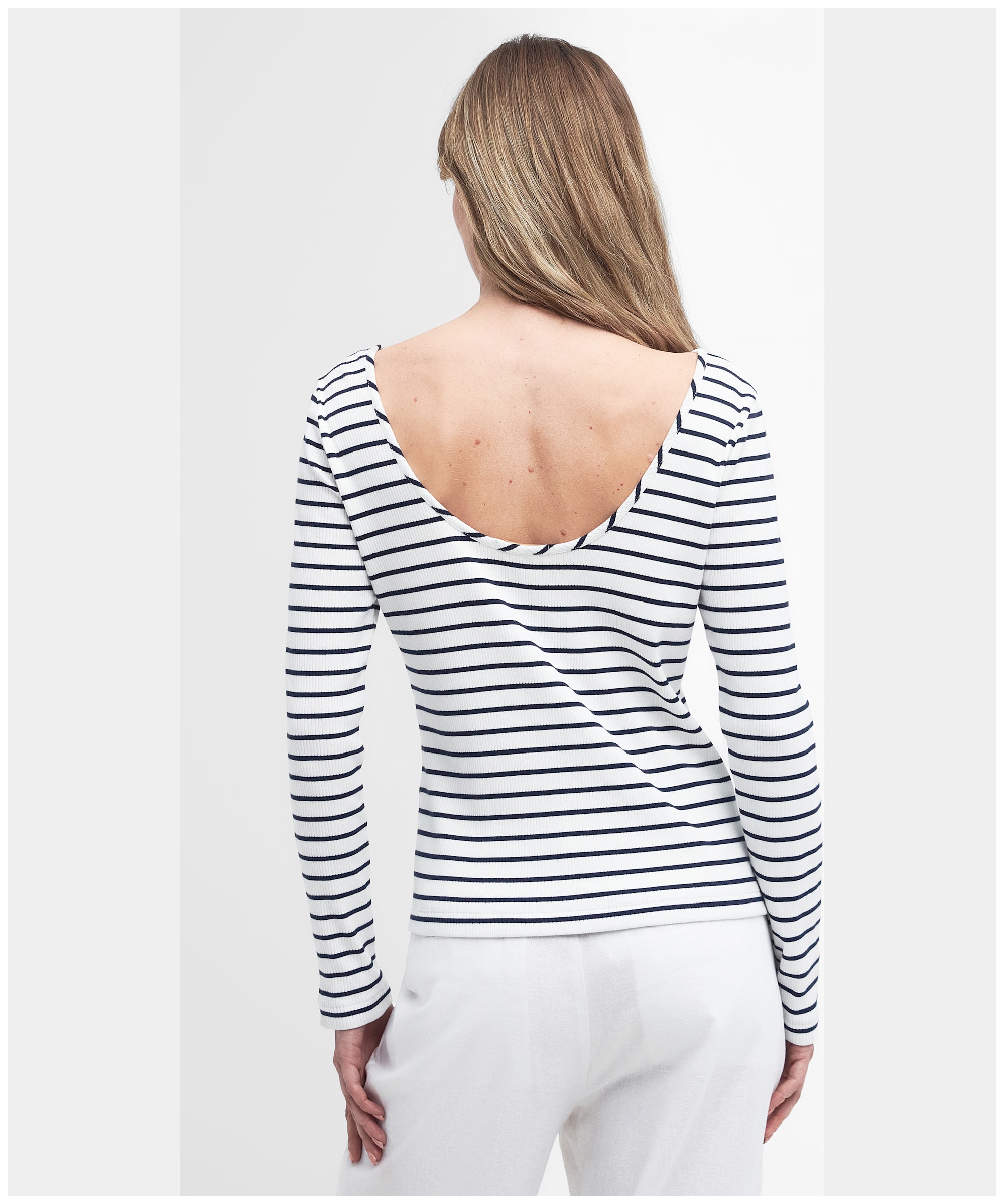 Women's Barbour Langton Long Sleeve Rib Stripe Top