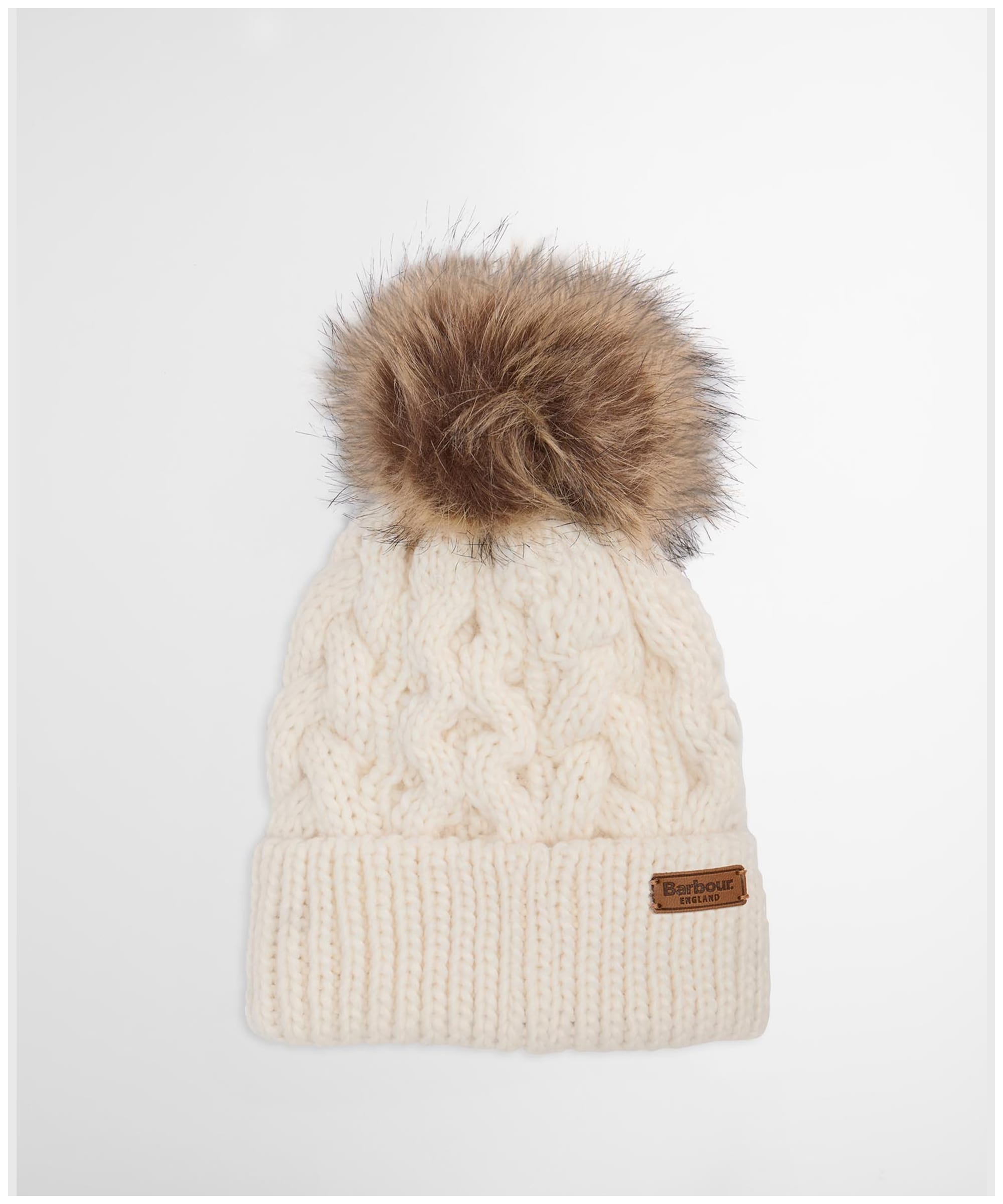 Barbour Women’s Cream Hat and Scarf Set NWT Barbour Saltburn Beanie & Scarf Set | Pearl main image 2