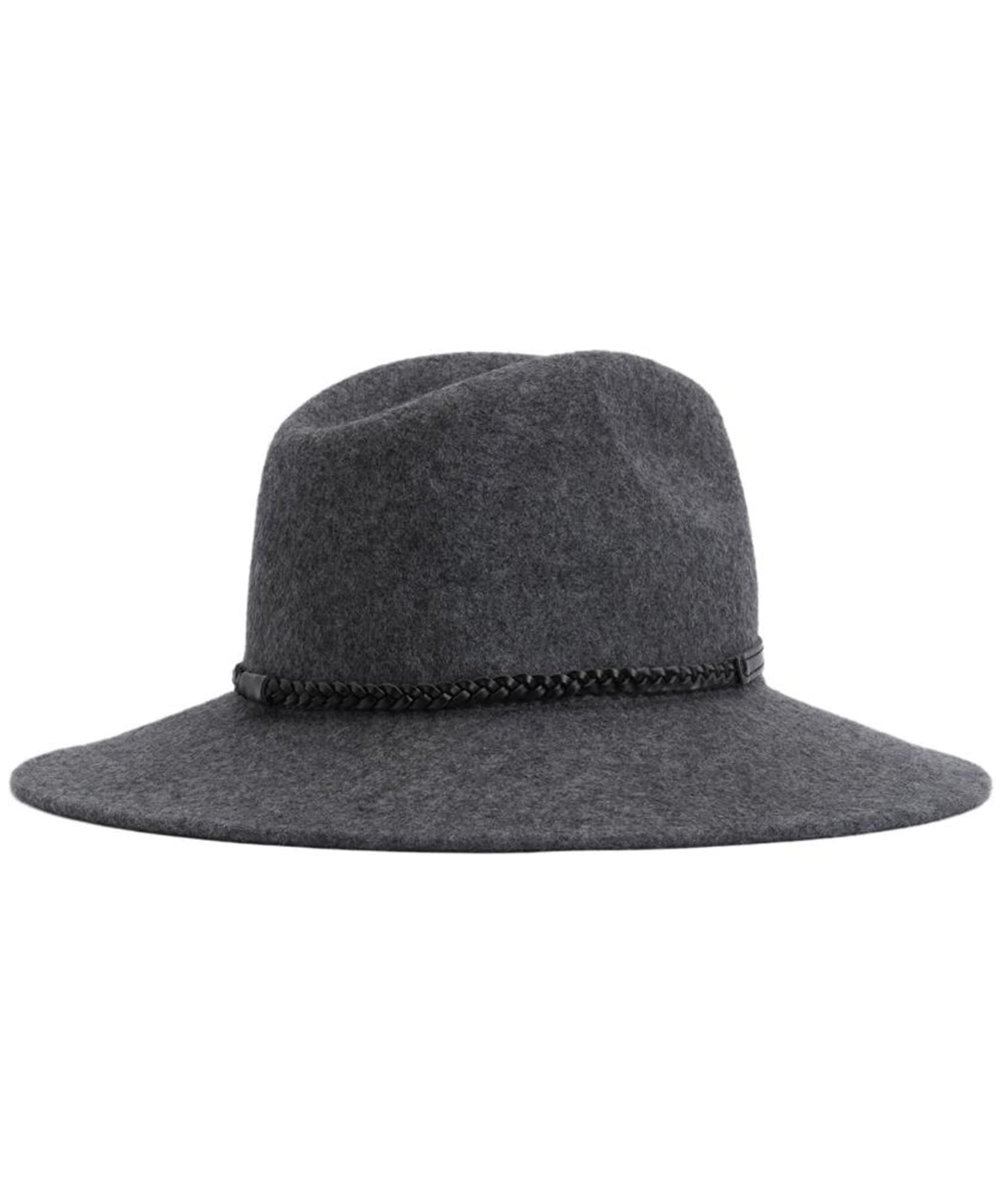 NWT Barbour® Tack Fedora Hat, Classic Wide-Brim Felt Fedora Hat in Charcoal Gray Borsalino Beaver Fur Felt Hat - Grey Medium Brim at Amazon  main image 2