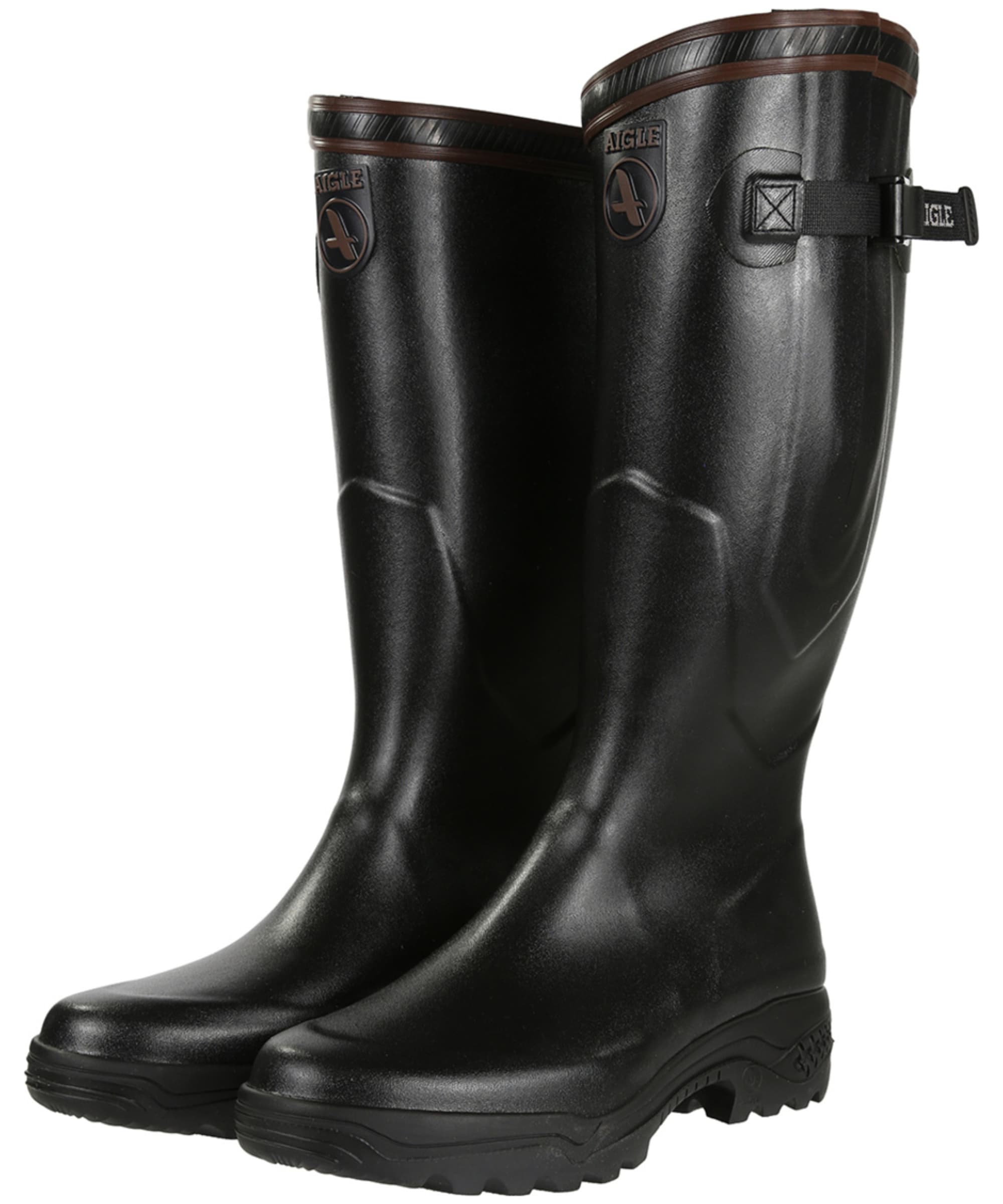 View Aigle Parcours 2 Vario Adjustable Fit Tall Wellington Boots Black UK 9 information