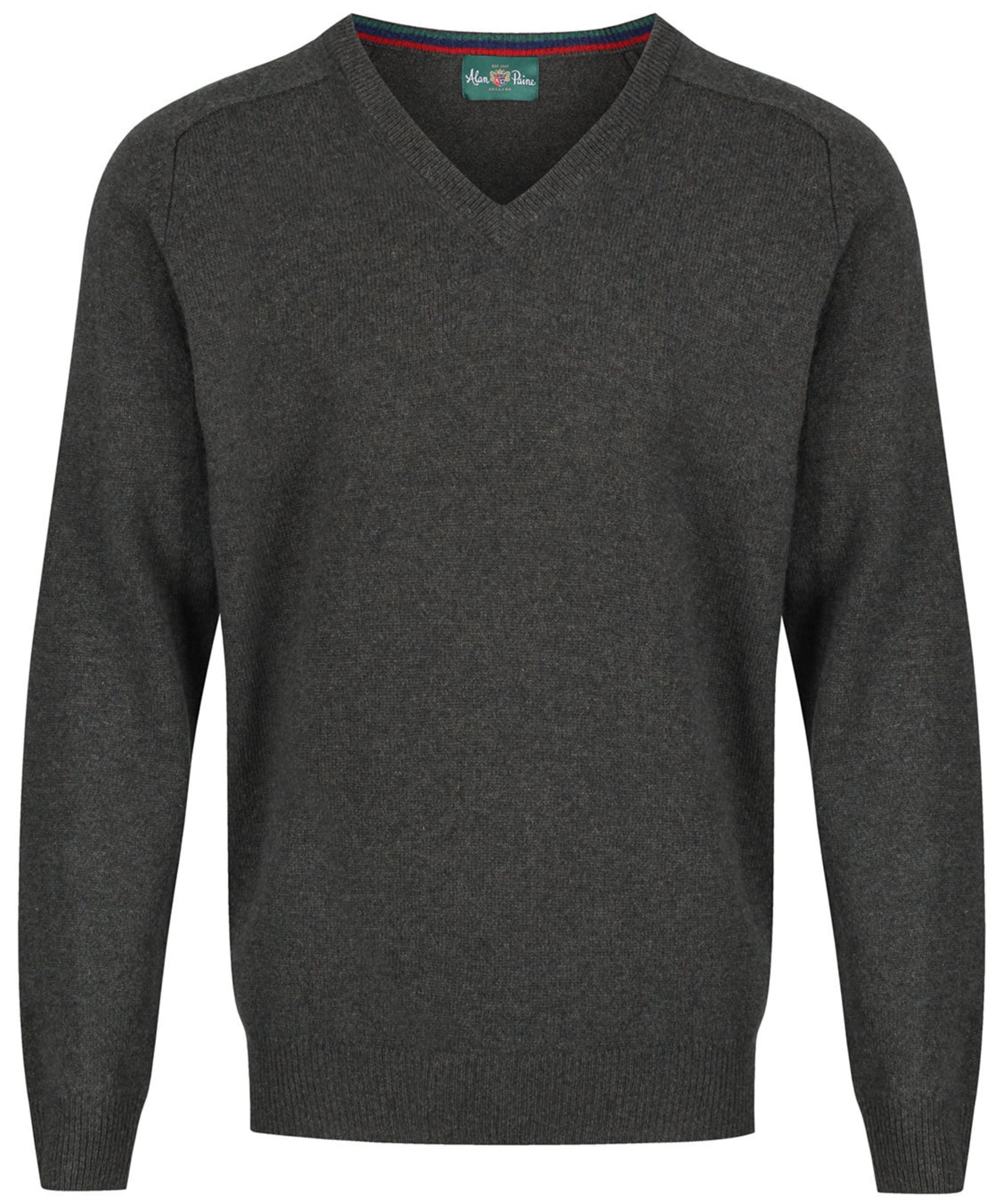 Mens Acrylic V Neck Patterned Jumpers Men's Alan Paine Streetly V